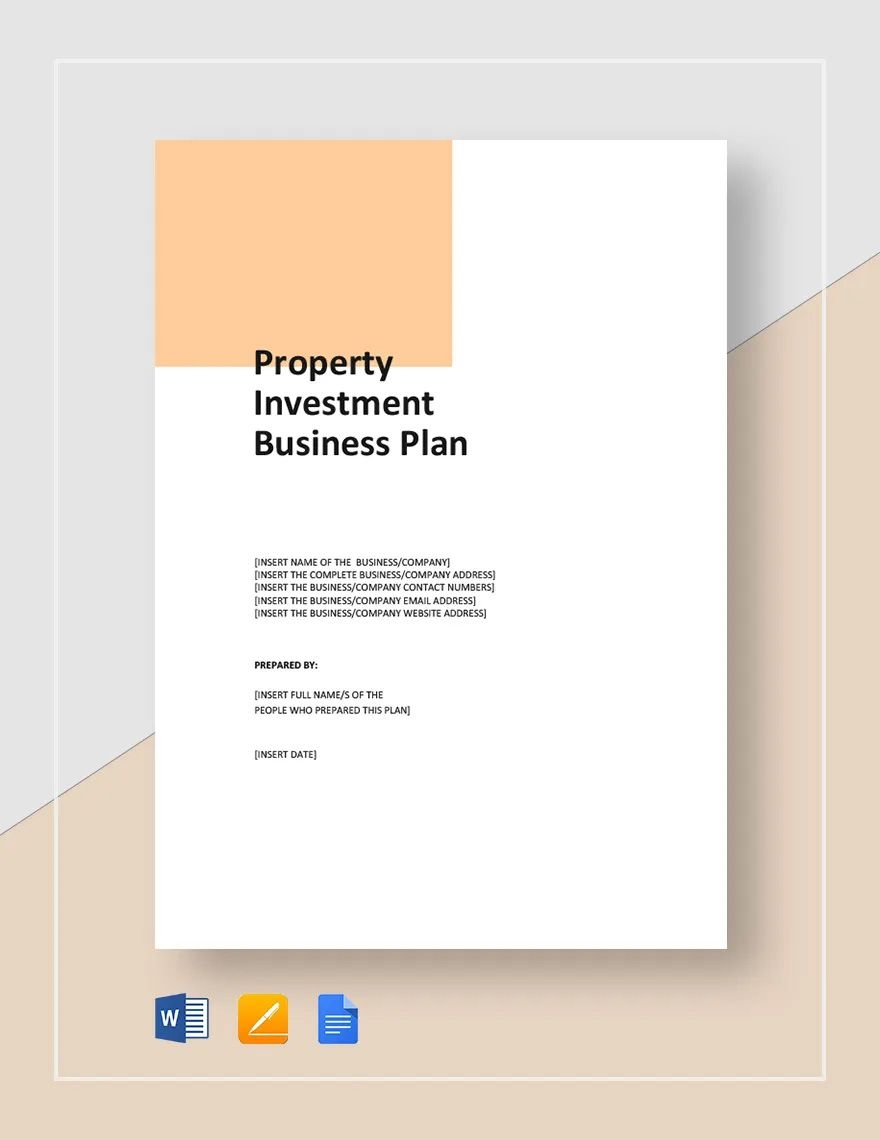 Property Investment Business Plan Template In Word Pages Google Docs Download Template