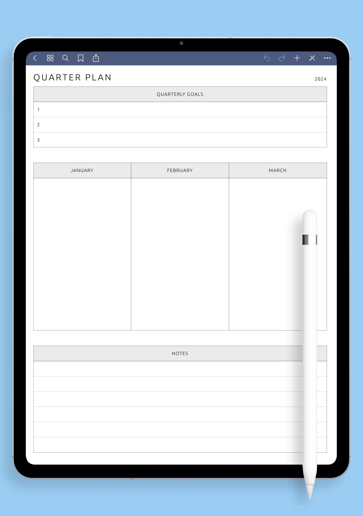 Quarterly Work Plan Template