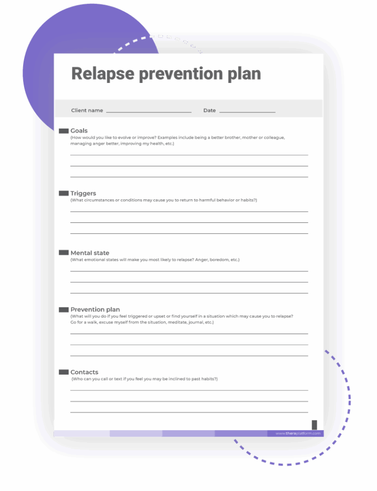 Relapse Prevention Plan Template