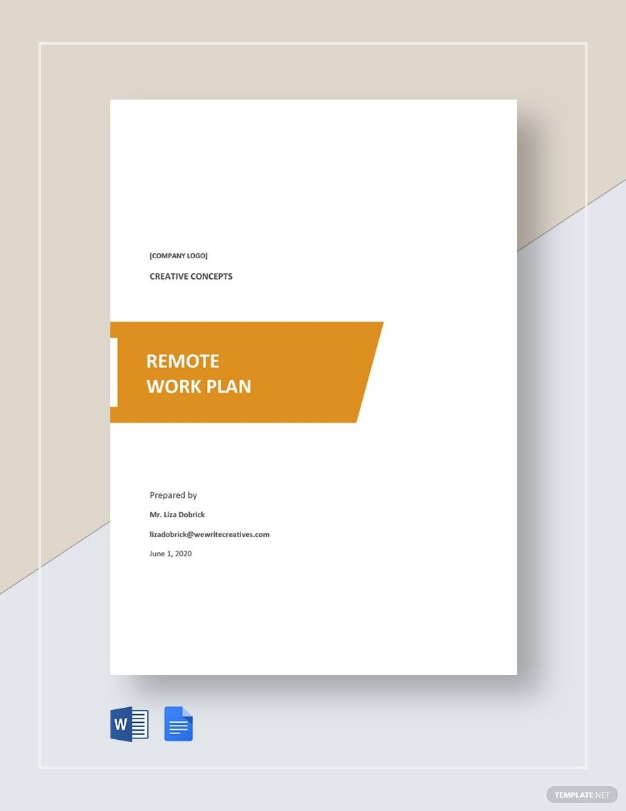 Remote Work Plan Template