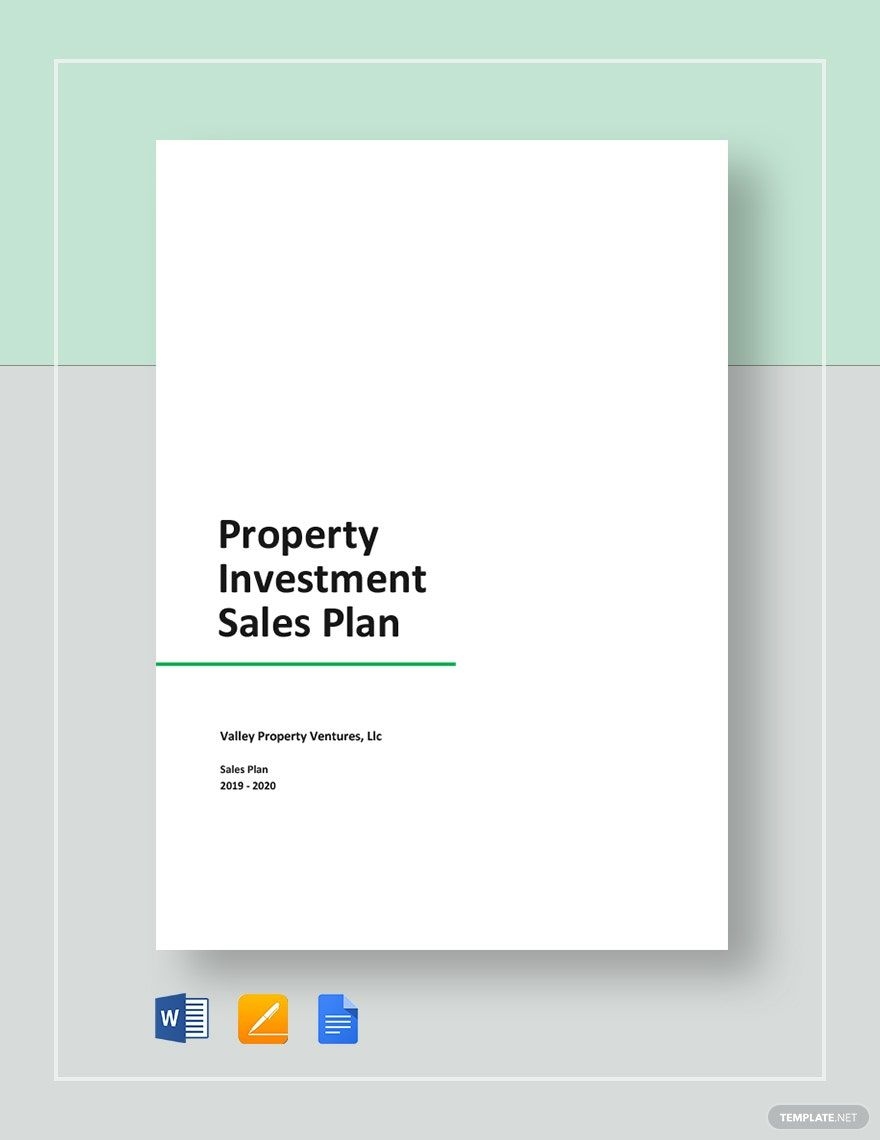 Rental Property Business Plan Template