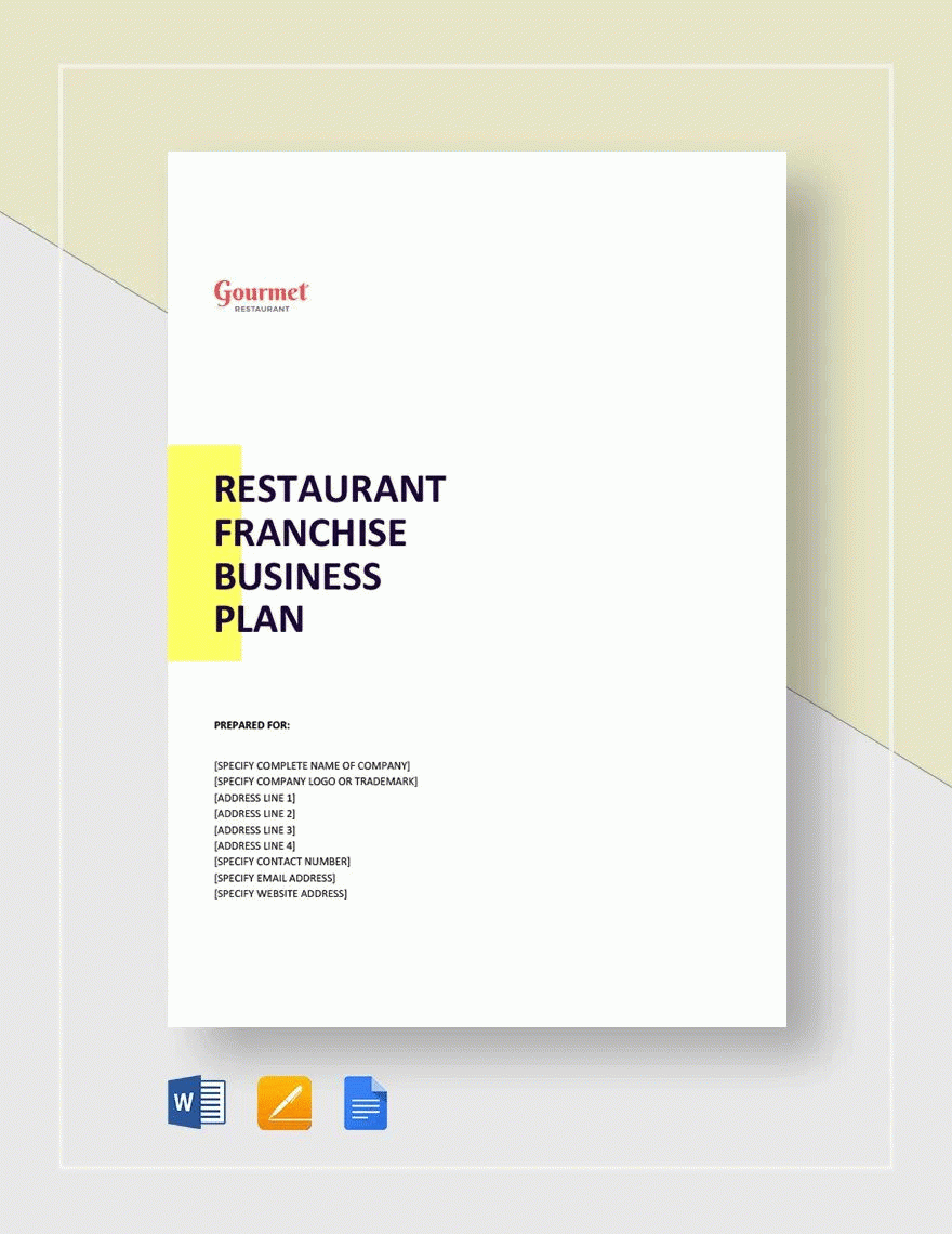 Restaurant Franchise Business Plan Template In Word Pages Google Docs Download Template