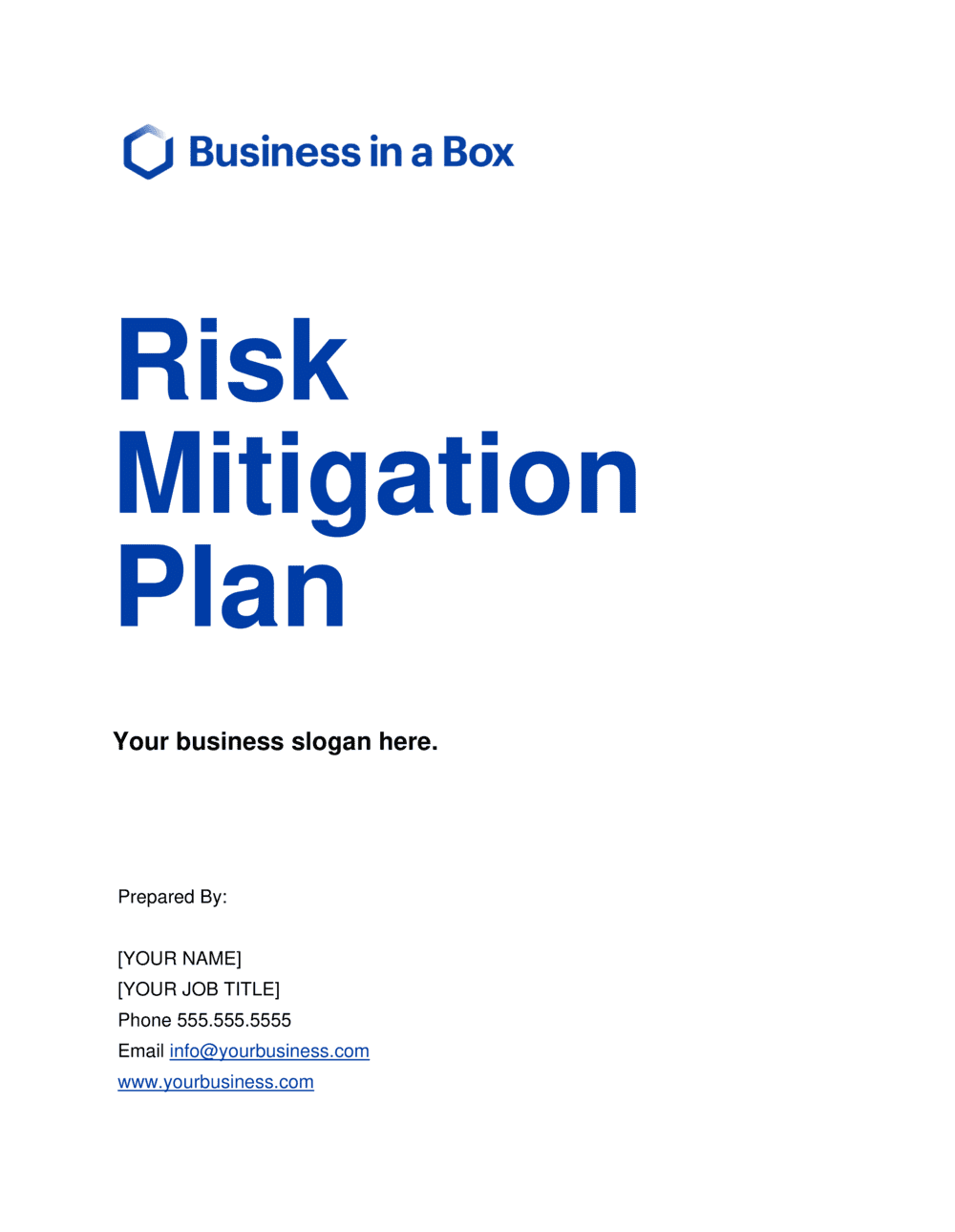Mitigation Plan Template