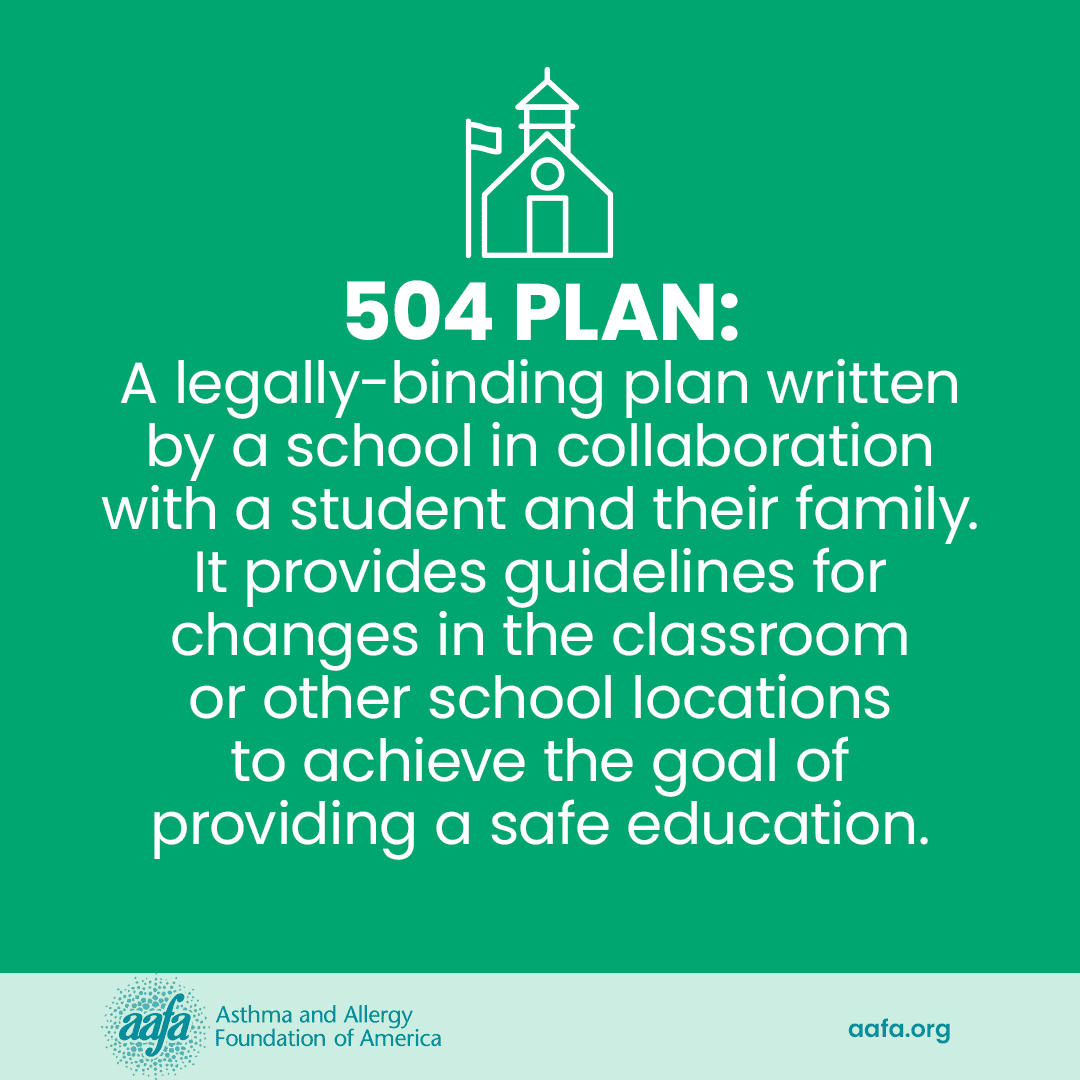 Section 504 Plans For Students With Asthma And Allergies AAFA