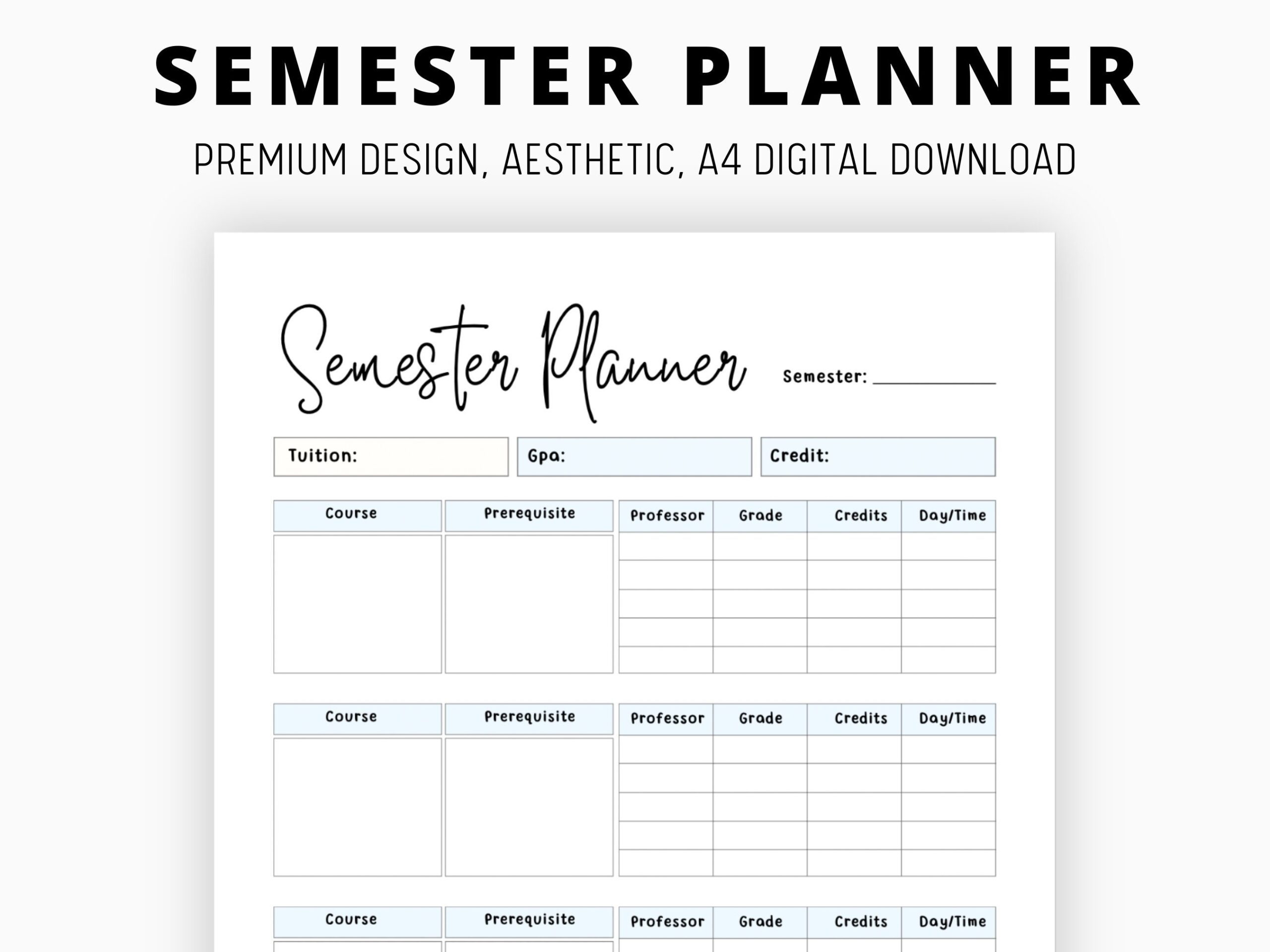 Semester Planner College Student Essentials College Freshman Semester Planner Back To School Planner Academic Semester Student Plan Etsy New Zealand