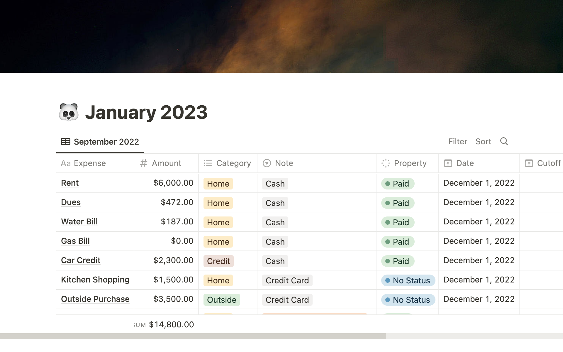 Simple Budget Template Notion Marketplace