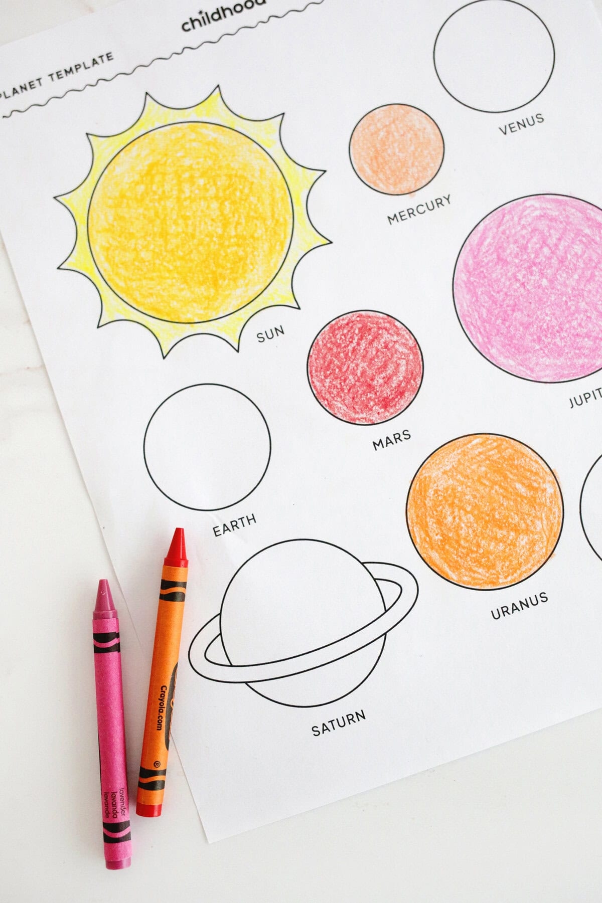 Solar System Coloring Page A Free Planet Printable Childhood Magic