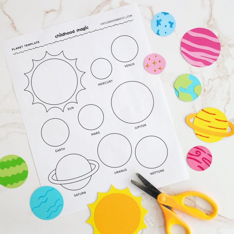 Solar System Coloring Page A Free Planet Printable Childhood Magic