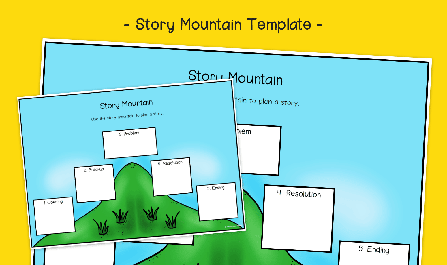 Story Mountain 5 Part Story Planning Worksheet Template In 