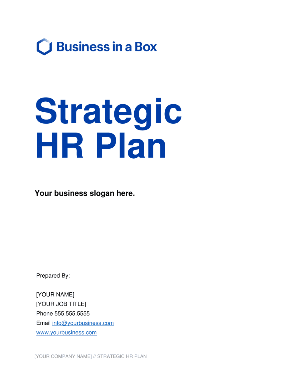 Hr Strategic Plan Template