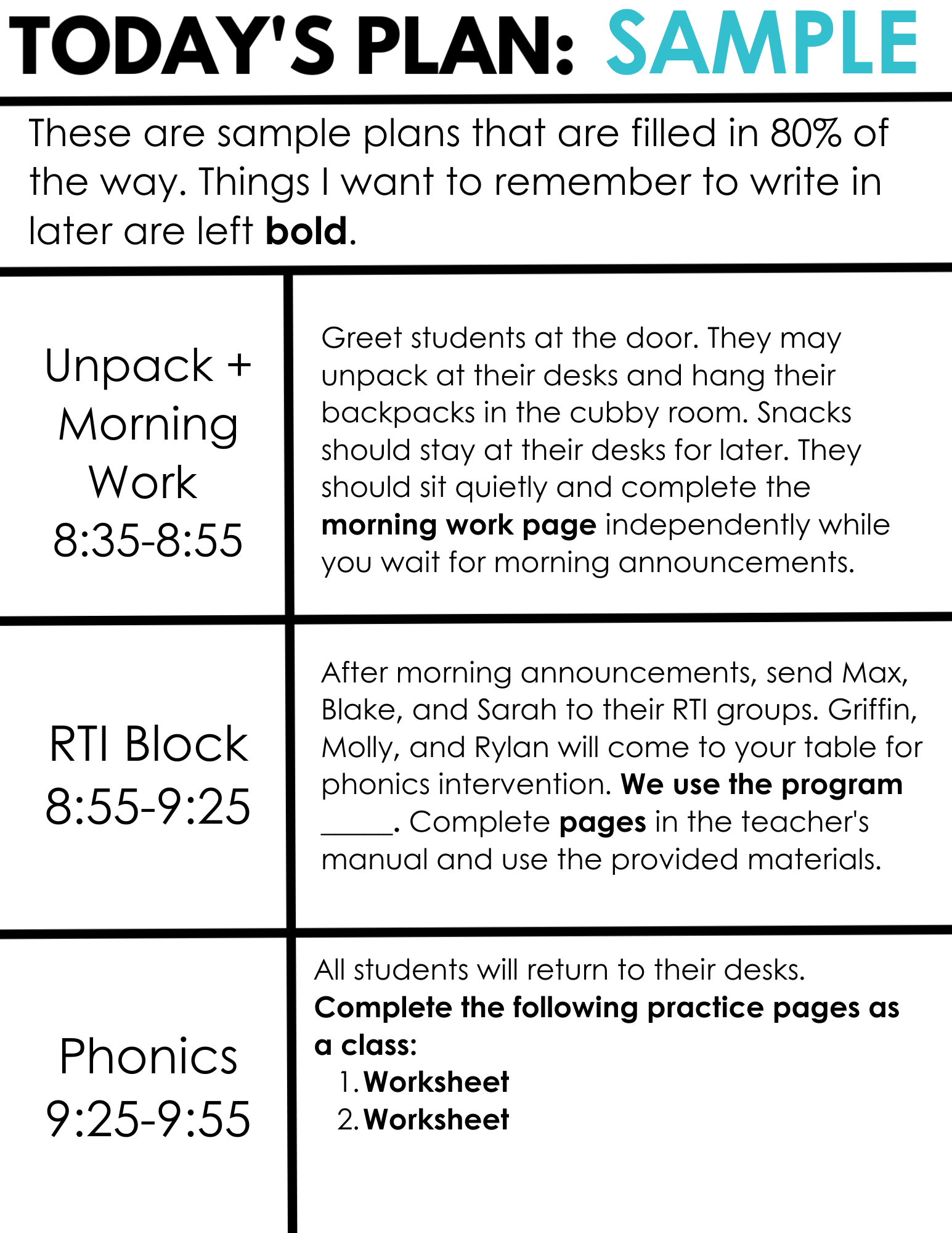 Sub Plans You Barely Have To Write The Simple Classroom