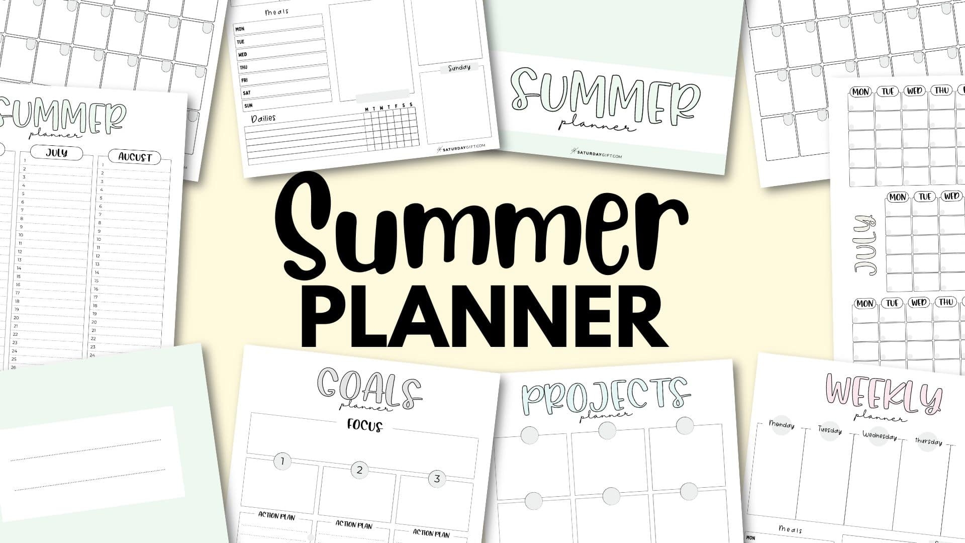 Summer Planner 21 Cute U0026 Free Printables