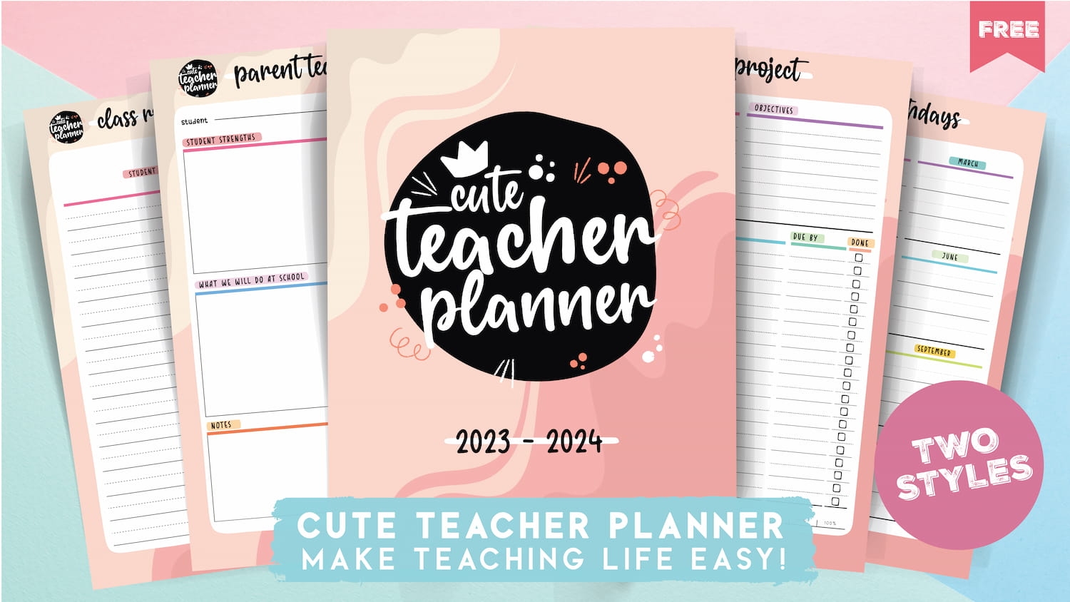 Teacher Planner Template Free Printable