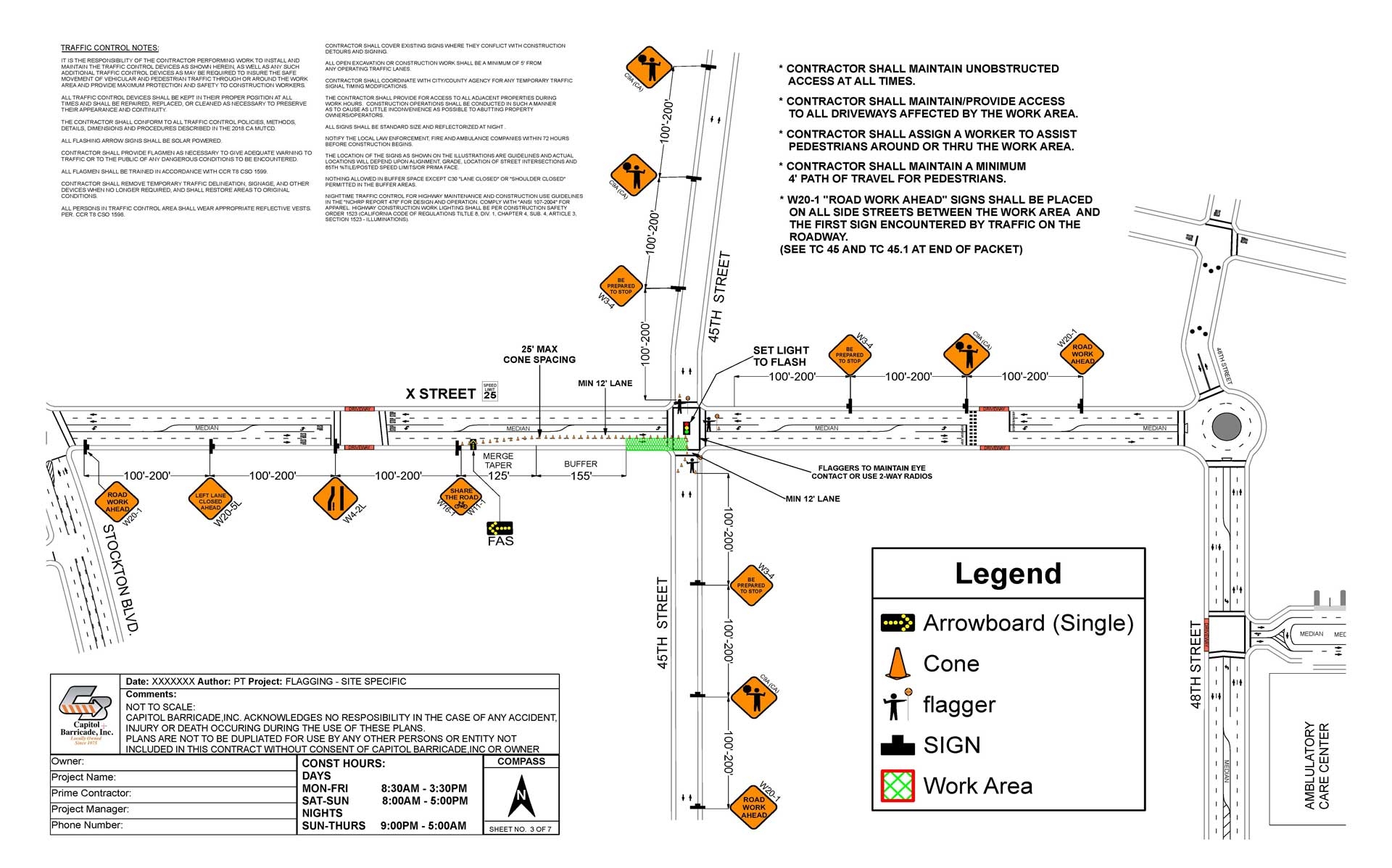 Traffic Control Plans In Sacramento Capitol Barricade