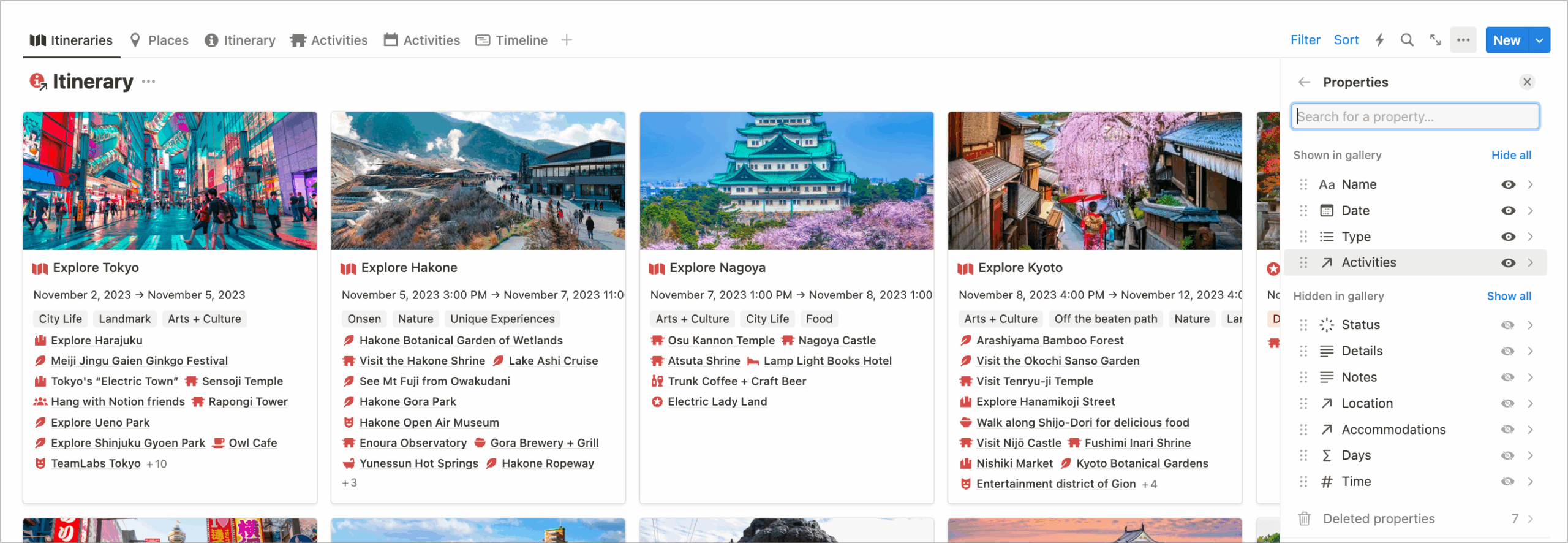 Travel Planning A Big Trip Using Notion Japan Marie Poulin 
