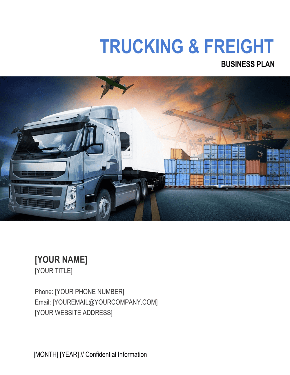 Trucking And Freight Company Business Plan Template