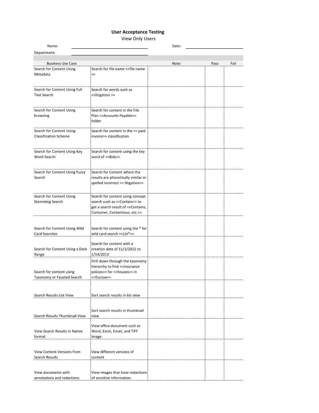 User Acceptance Testing UAT Schedule Template Download
