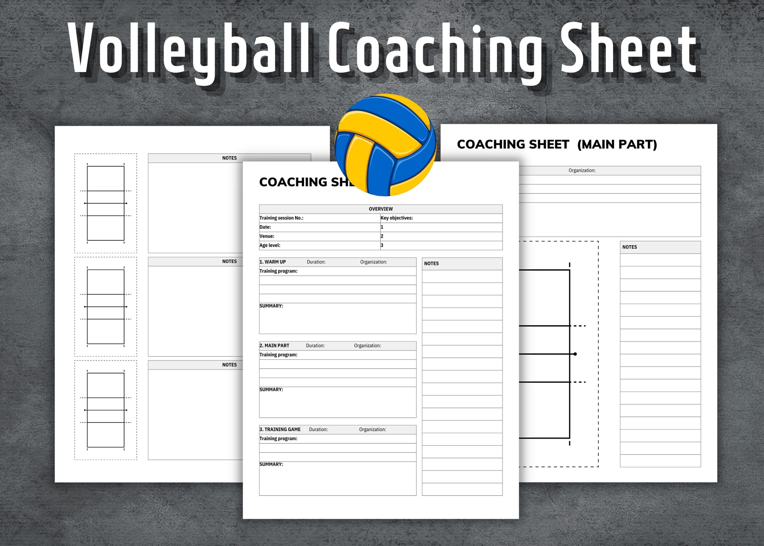 Volleyball Coaching Sheet Volleyball Practice Plan Volleyball Game Day Strategy Volleyball Player Evaluation Instant Download Etsy