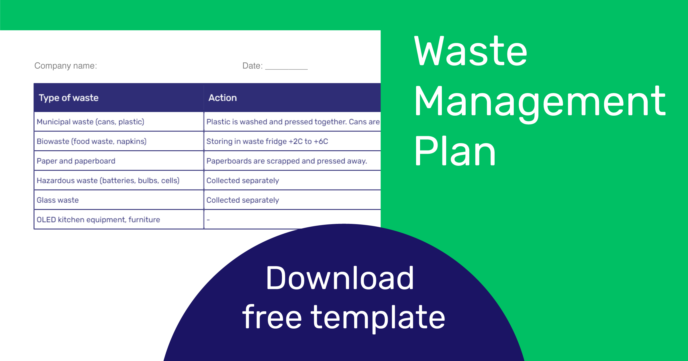 Waste Management Plan Template Free Download