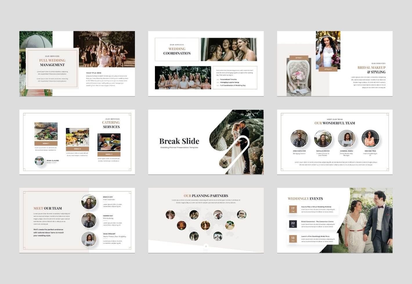 Wedding Planner Google Slides Presentation Template FREE Graphue