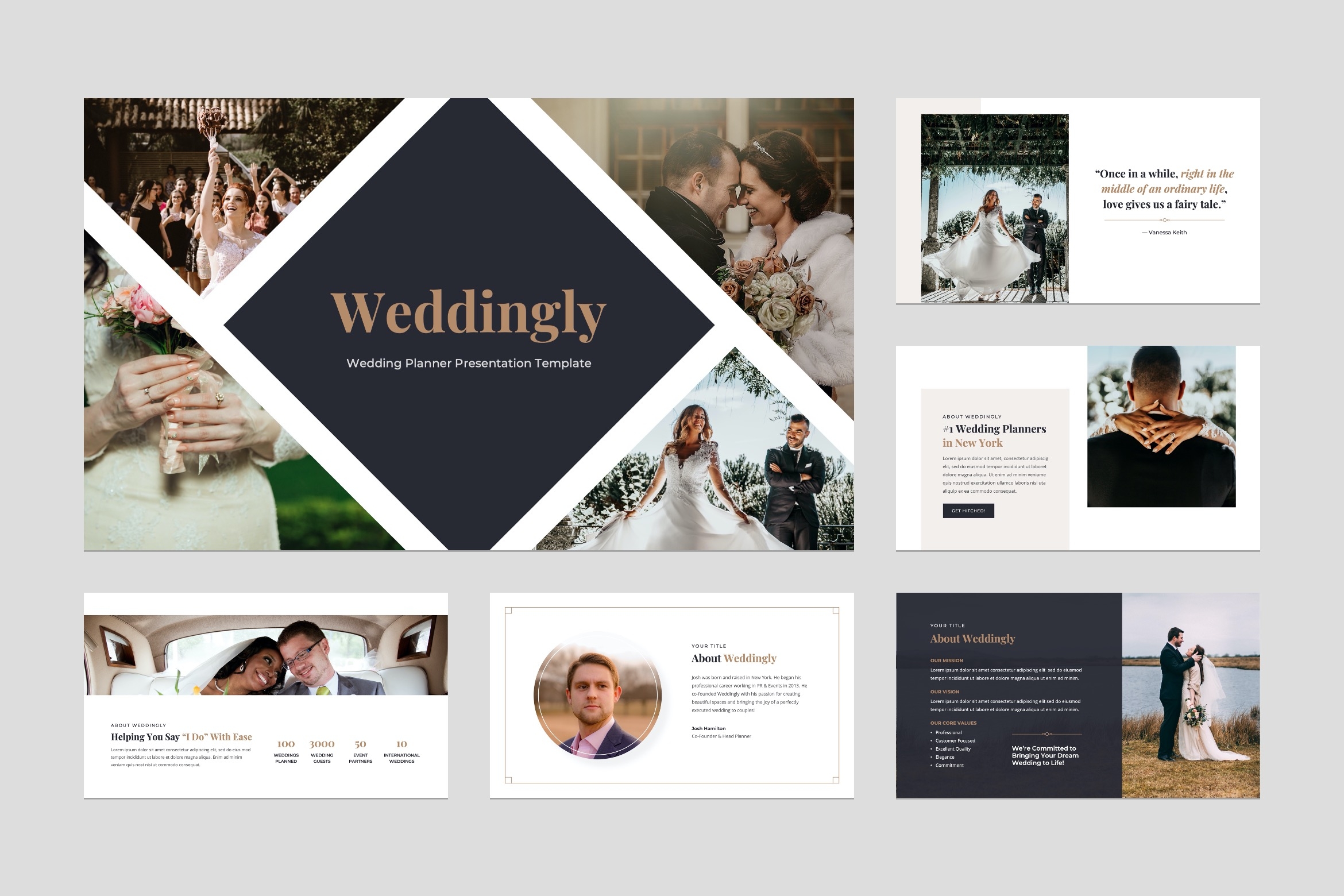 Wedding Planner PowerPoint Presentation Template FREE Graphue