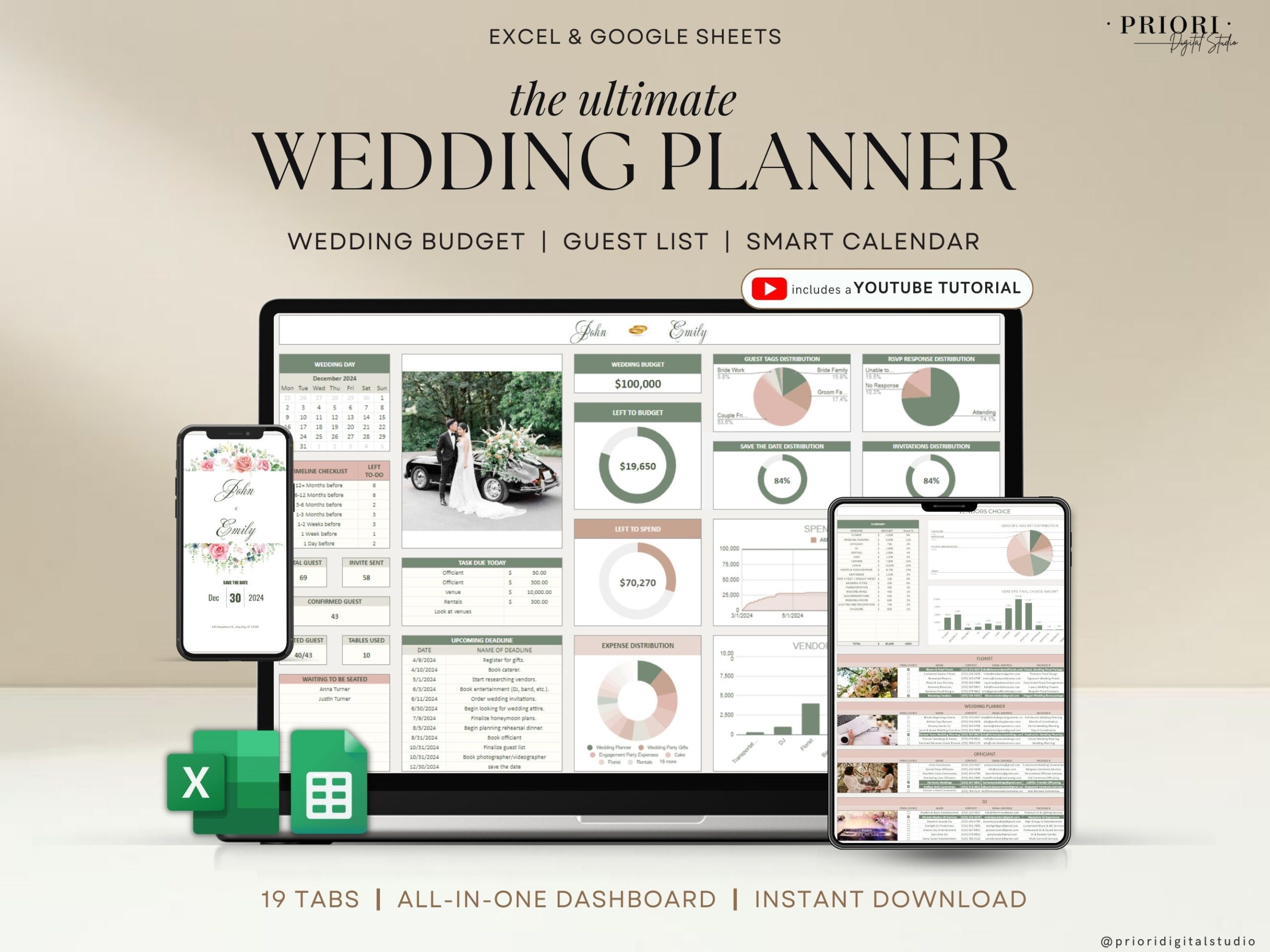 Wedding Planning Templates Etsy