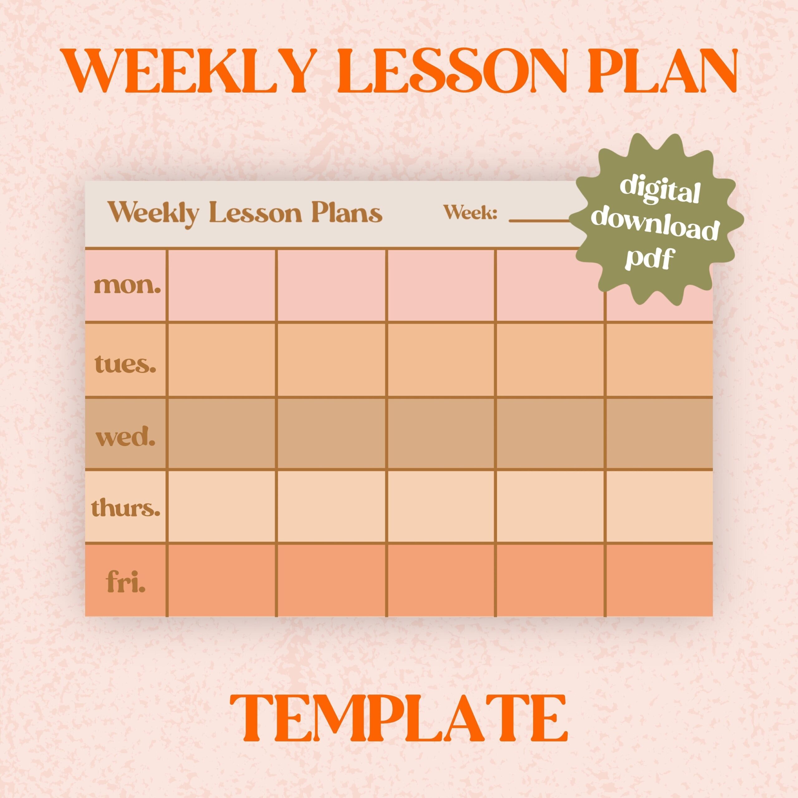 Weekly Lesson Plan Template Teacher Lesson Plans Weekly Lesson Plan Lesson Plan Template Digital Lesson Plan