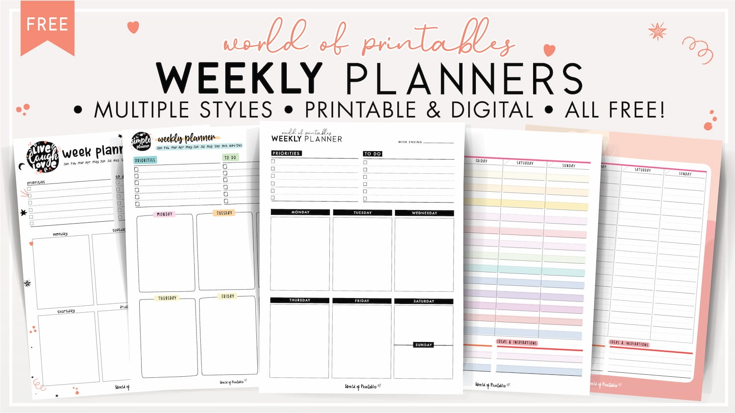 Planner Template Printable Free