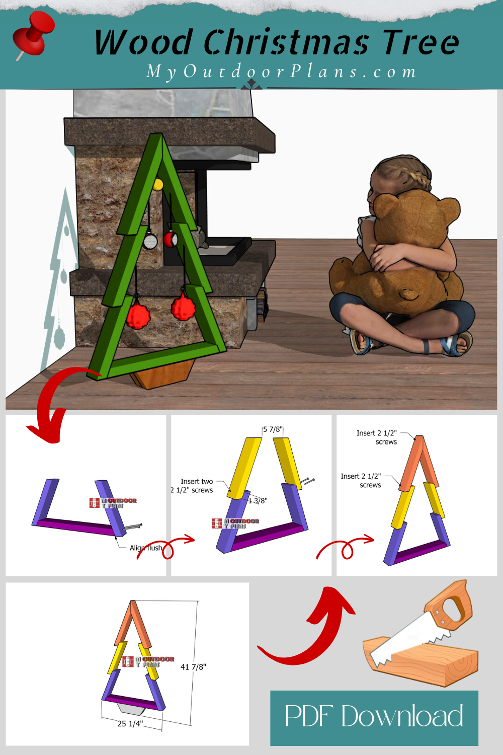 Wooden Christmas Tree Free Plans MyOutdoorPlans