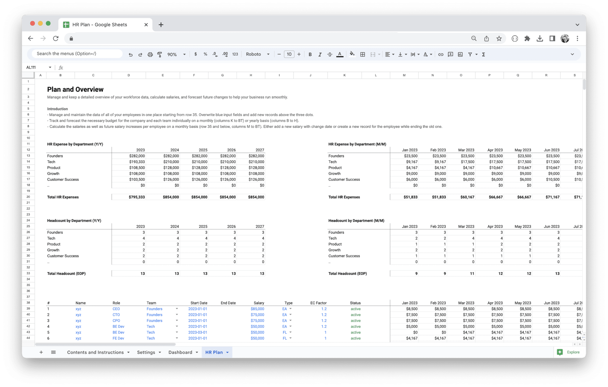 Workforce Planning Tool