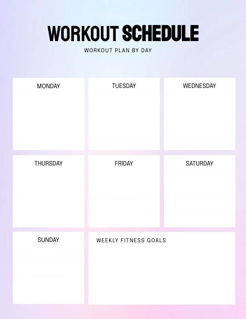 Workout Planning Template