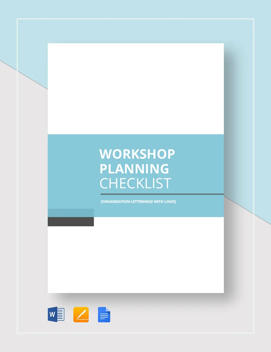 Workshop Planning Checklist Template In Google Docs Pages Word 
