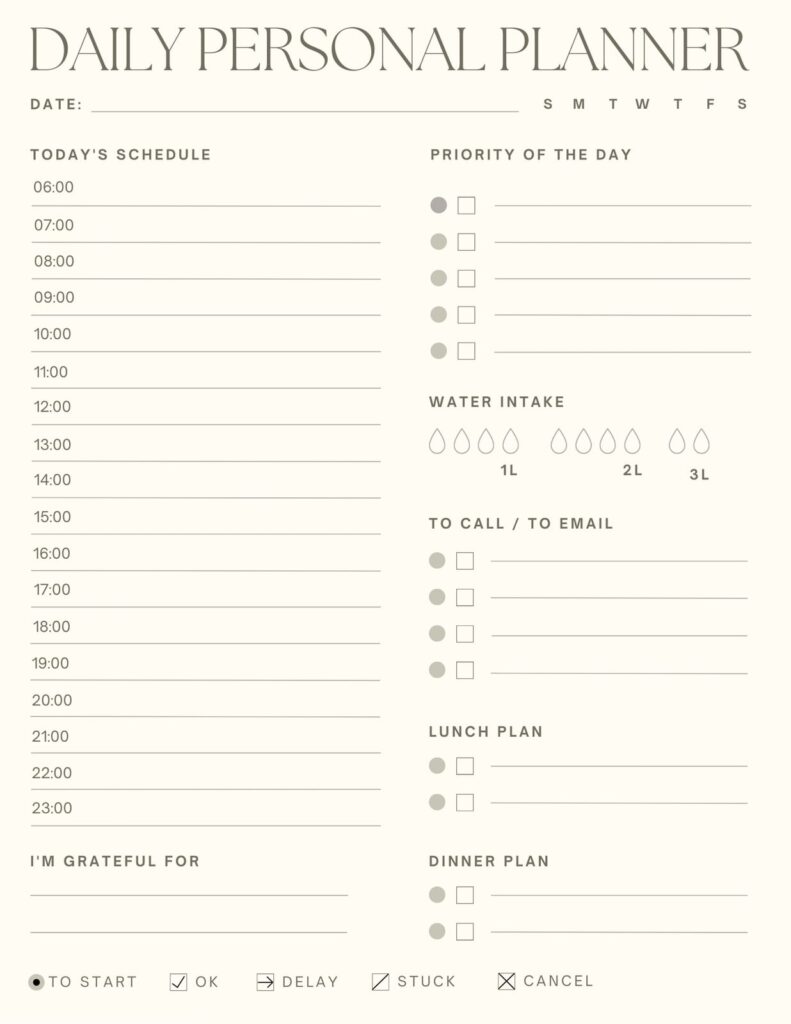 10 Free Printable Daily Planners Free Printable Worksheetprintable ...