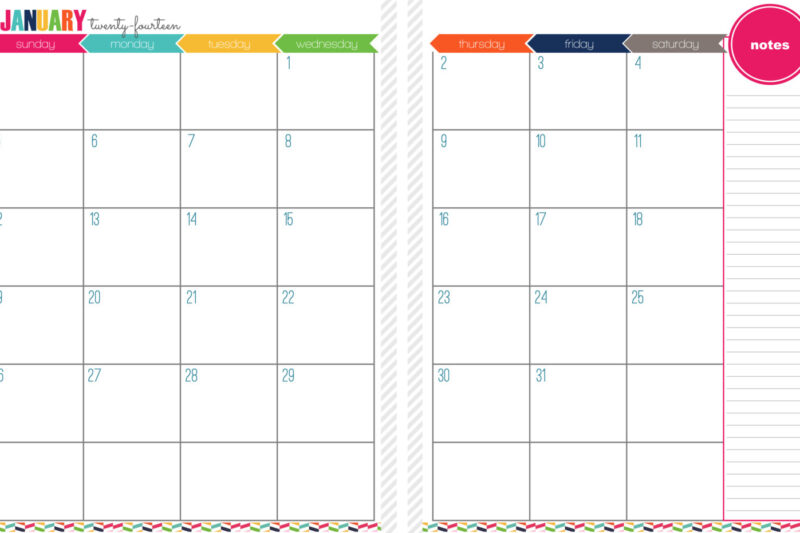 2 Page Monthly Planner Printable