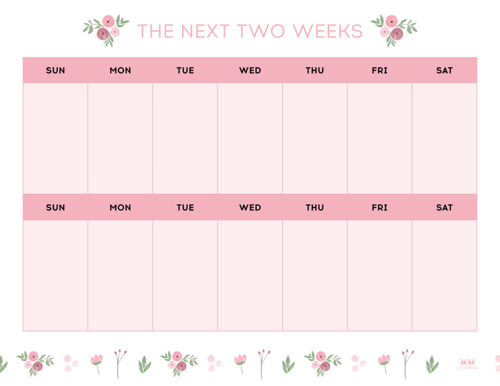 2 Week Planner Printable