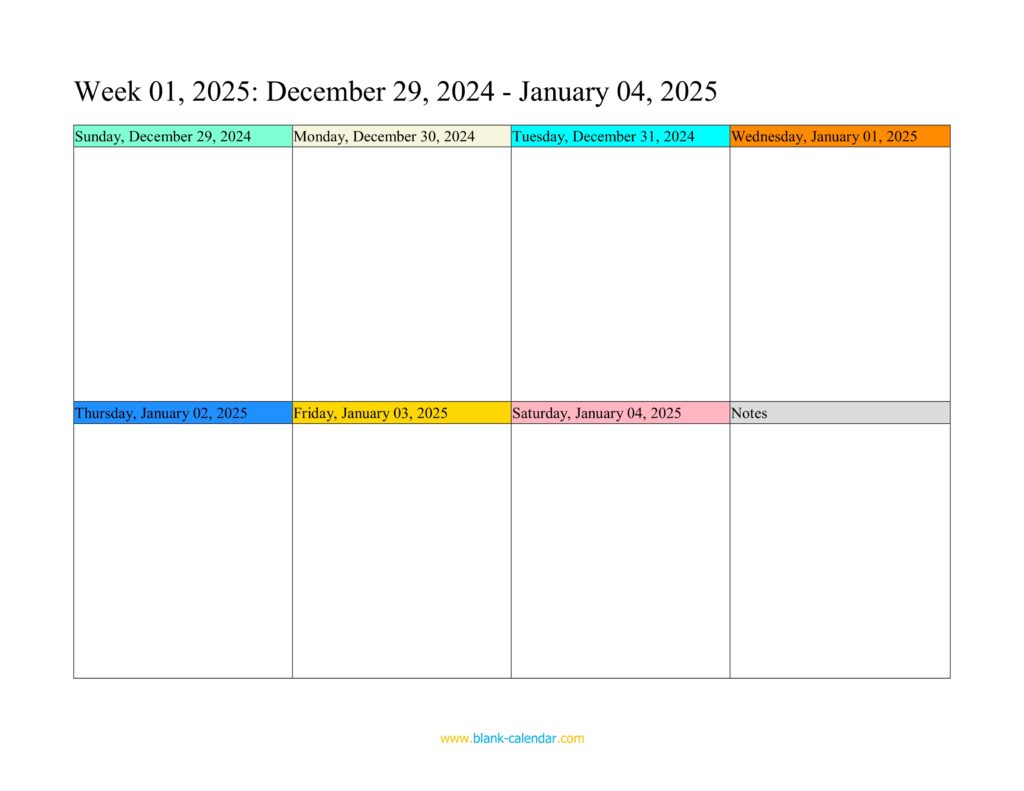 2025 Weekly Planner Printable Free Download