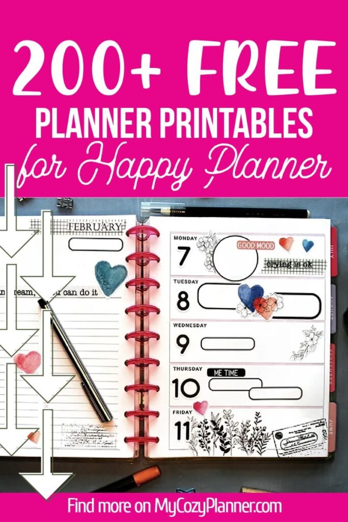50 free printable pages for happy planner pdf files – Artofit