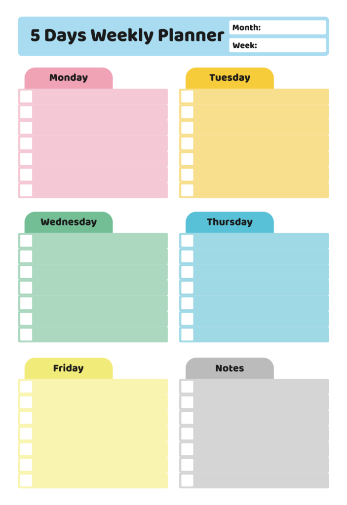 7 Best Images of 5 Day Work Week Monthly Calendar Printable - 5 Day ...