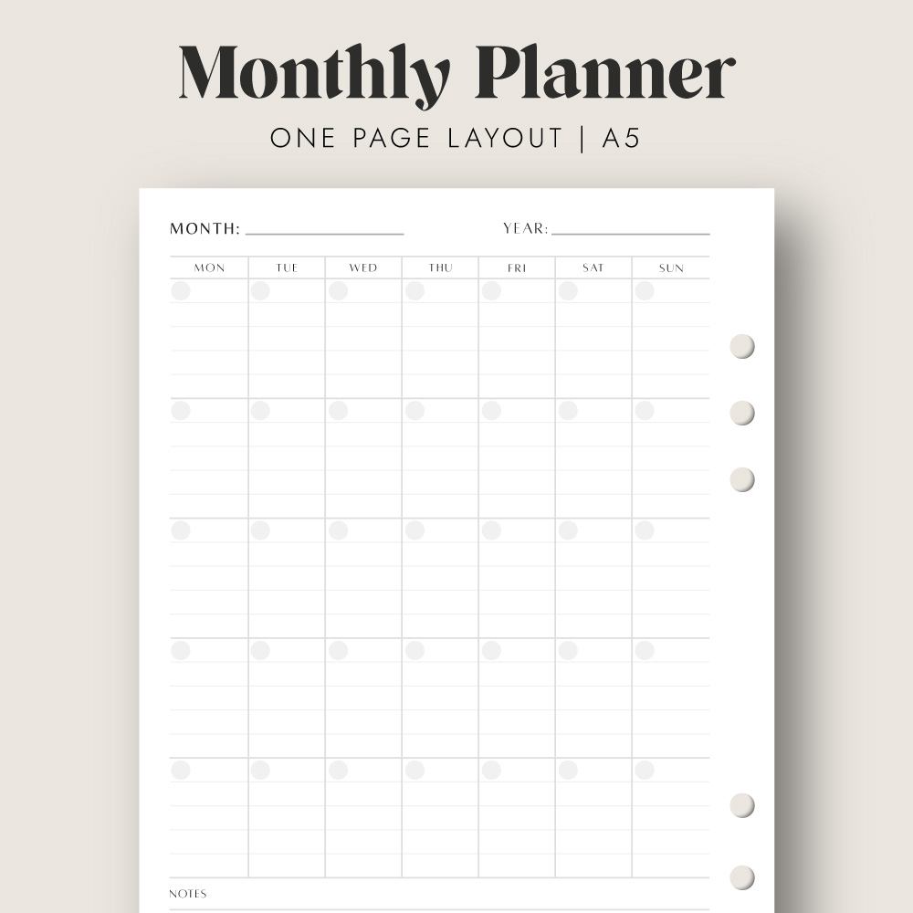 A5 Monthly Planner Printable Free – Free printable planner pages a5, Download Free printable planner pages … A5 Monthly Planner Printable Free - Free printable planner pages a5, Download Free printable planner pages ...