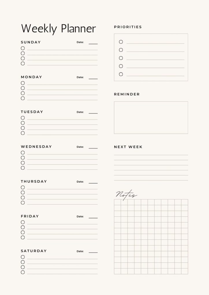 A5 Planner Free Printables | Fanny Printable