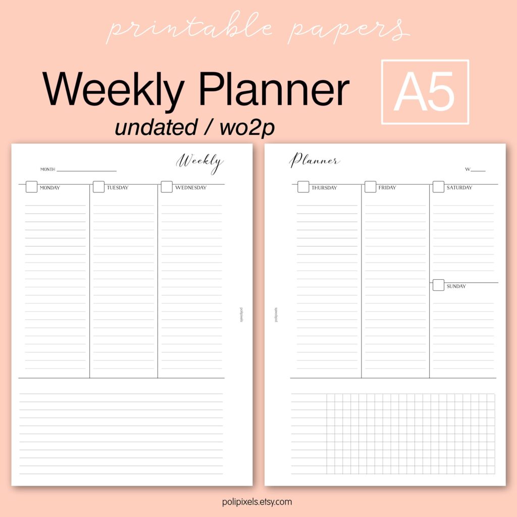 A5 Weekly Planner Printable Free – Get Organized with Our Free Printable A5 Weekly Planner — Fearless Cooking A5 Weekly Planner Printable Free - Get Organized with Our Free Printable A5 Weekly Planner — Fearless Cooking