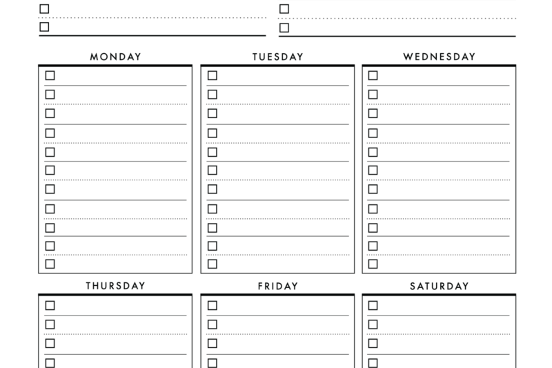 Black And White Planner Printables