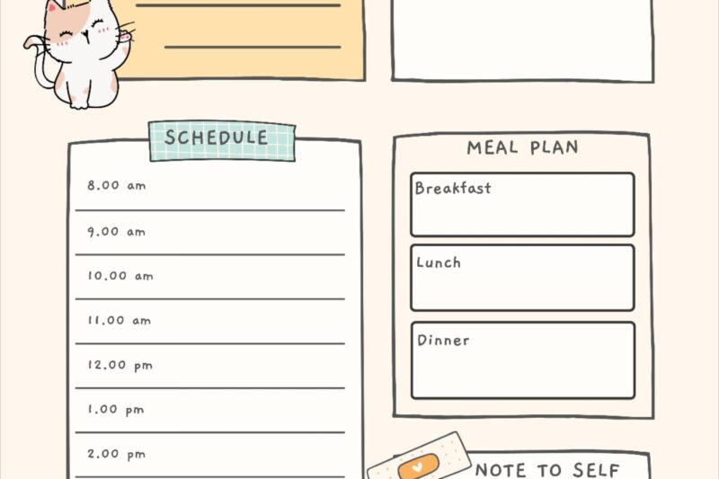Cute Daily Planner Printable Free