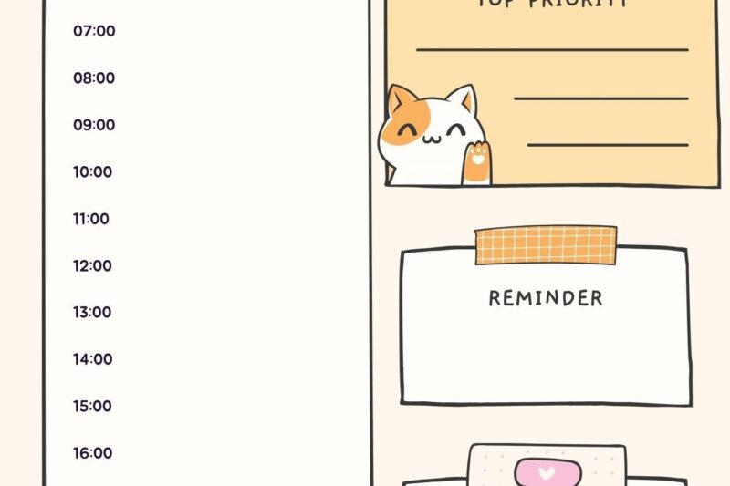 Cute Daily Planner Template Free - 10 cute printable daily planners with time slots – Artofit