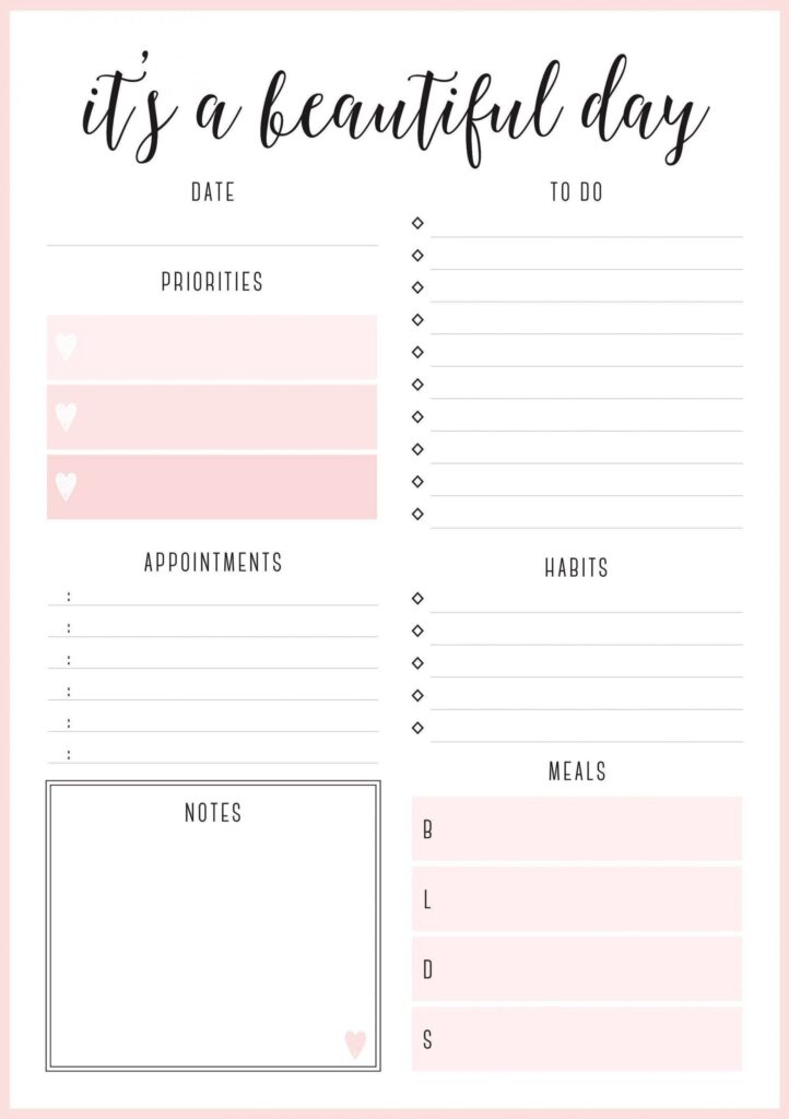 Cute Planner Template