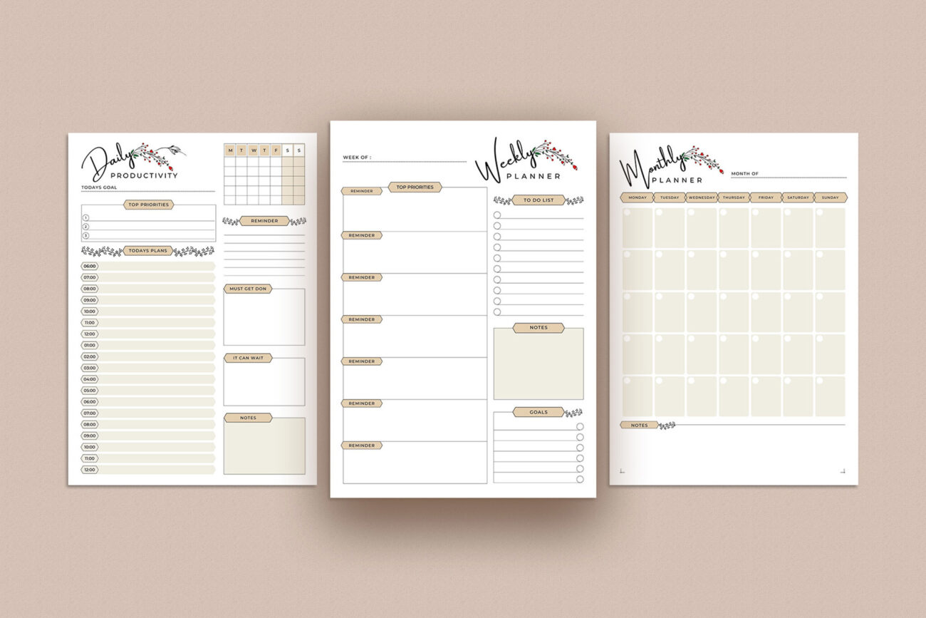 Daily And Weekly Planner Printable - Daily Weekly Planner Printable