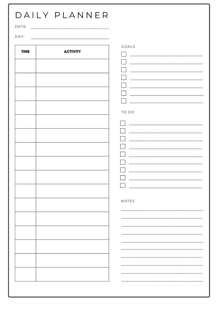 Daily Calendar With Time Slots Printable Daily Calendar With Time Slots Printable