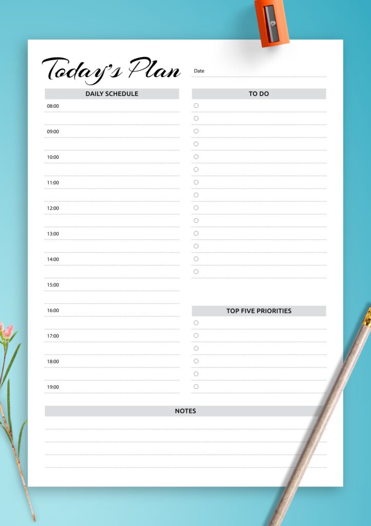 Daily Hourly Planner Template – Event Organizer Planner Daily Hourly Planner Template - Event Organizer Planner