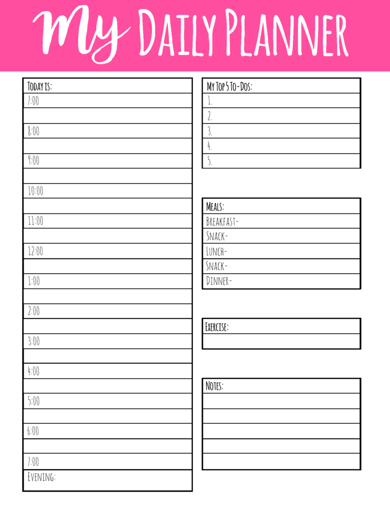 Daily Planner Pages Free Printable – Daily Planner Printable Pages | Daily Planner Printable Daily Planner Pages Free Printable - Daily Planner Printable Pages | Daily Planner Printable