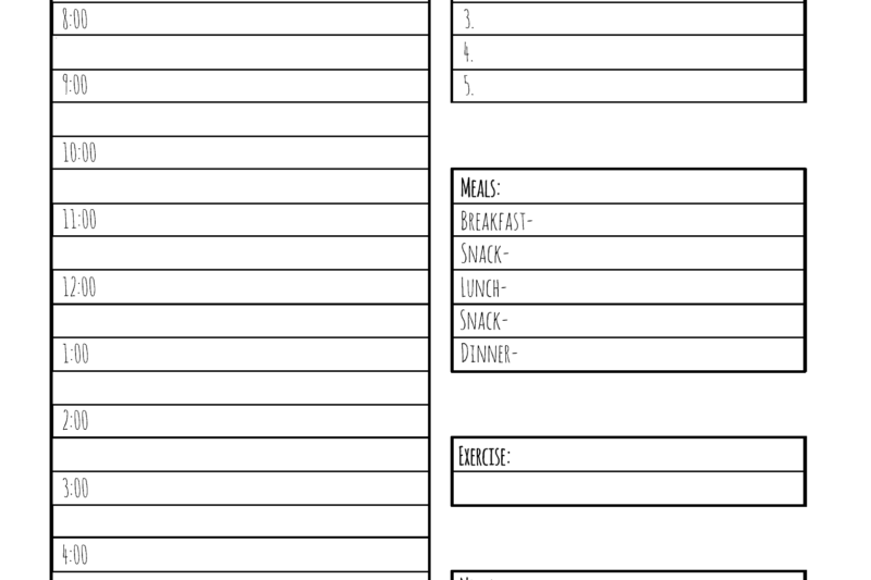 Daily Planner Pages Free Printable - Daily Planner Printable Pages | Daily Planner Printable